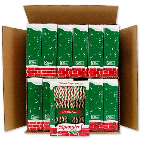 Red Green And White Peppermint Flavor Candy Canes 12 Count Boxes