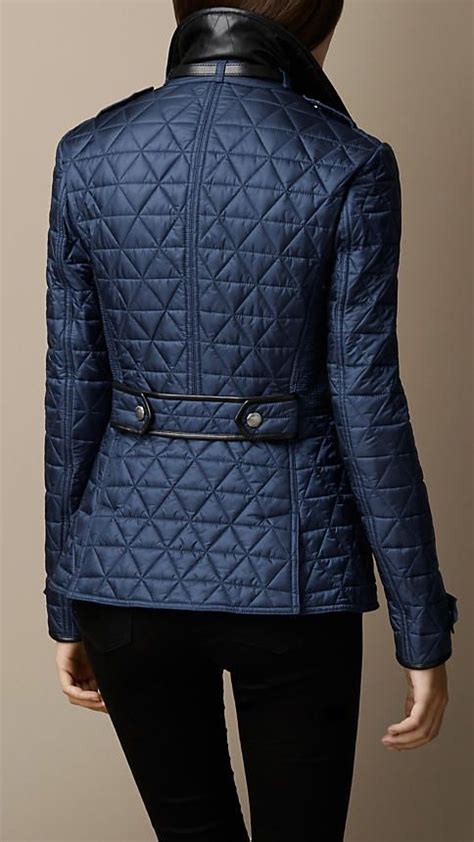 Leather Detail Quilted Jacket Burberry In 2023 Quilted Jacket
