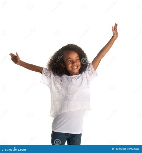 Happy Playful Child Holding Arms Up Stock Image Image Of Children