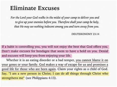 Eliminate Excuses Bible Study Notebook Inspirational Quotes
