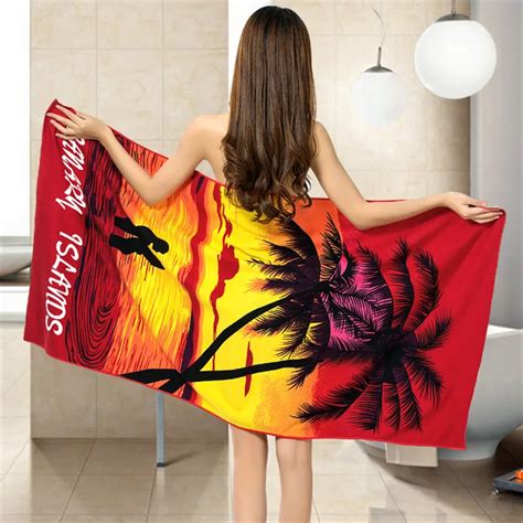 Quick Dry And Absorbent Microfiber Pool Beach Towel Bath Swimming Wrap