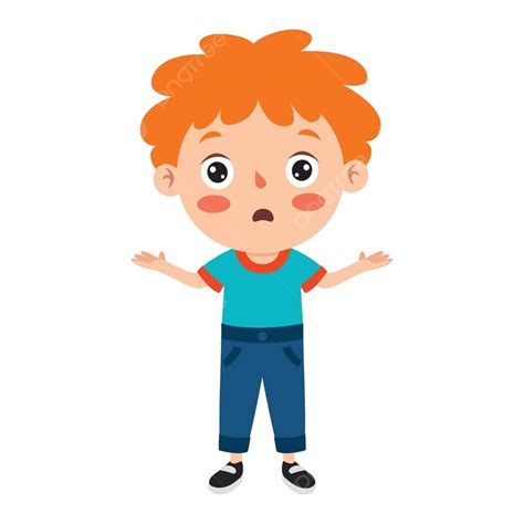 Poses And Expressions Of A Funny Boy Telling Lies Vector Child Vector