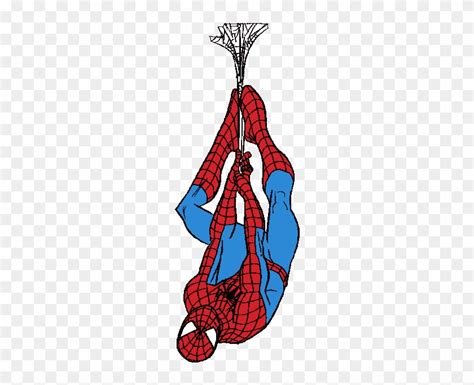 Spider Man Hanging Upside Down Cartoon
