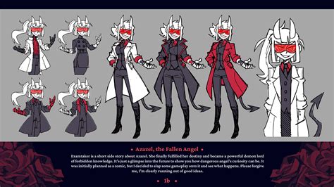 Azazel The Fallen Angel Helltaker Character Design Fallen Angel
