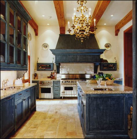 Your kitchen cabinets do not have to be white! Kitchen Cabinets the Color of Blue Jeans - Hooked on Houses