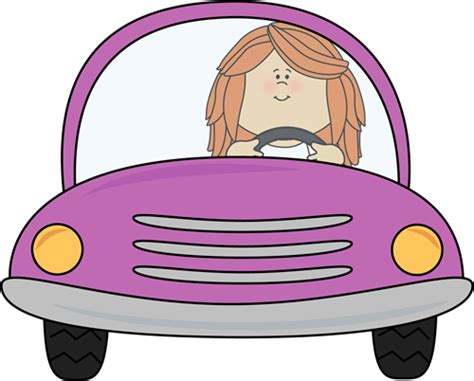 Girl Driving A Car Clip Art Girl Driving A Car Image