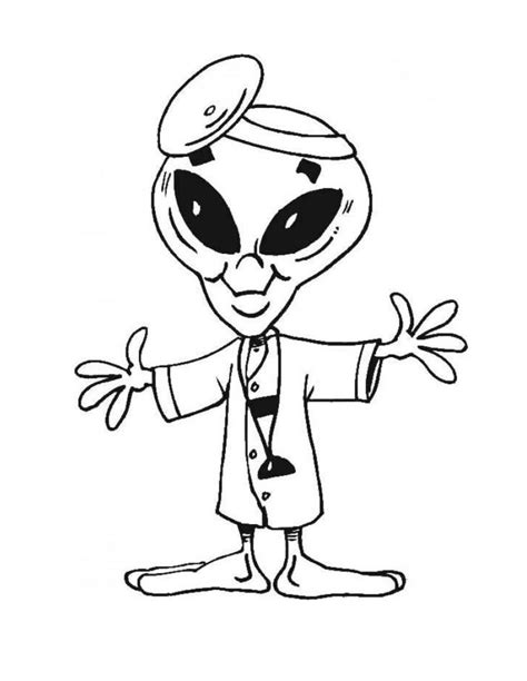 Detailed Coloring Pages Alien Coloring Pages