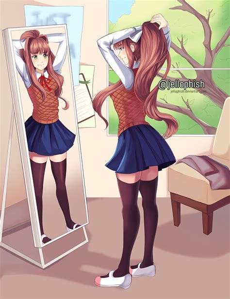 Monika S Getting Ready For The Day Jellophish On Twitter R DDLC