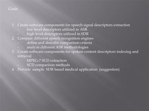 Ppt Speech Descriptors Generation Software Utilized For