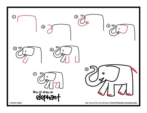 How To Draw An Elephant Art For Kids Hub Elephant Art For Kids