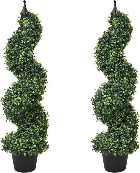 Lvydec 2 Pack Artificial Boxwood Topiary Tree 3ft Topiary