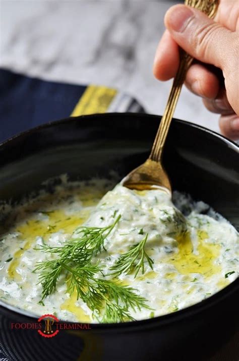 The tzatziki is very best after being refrigerated for at least one hour so the flavors have time to meld; Best Tzatziki Sauce recipe (Step by Step) » Foodies Terminal