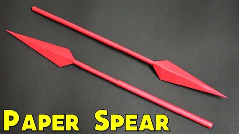 Dr.origami ✸hot to make a paper. How to make a Paper SPEAR | Paper Weapon | Easy | Tutorial ...
