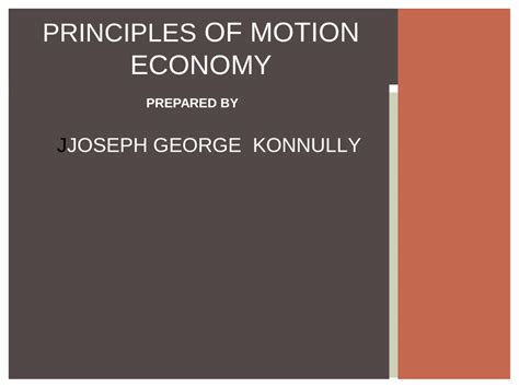 Pdf Principles Of Motion Economy