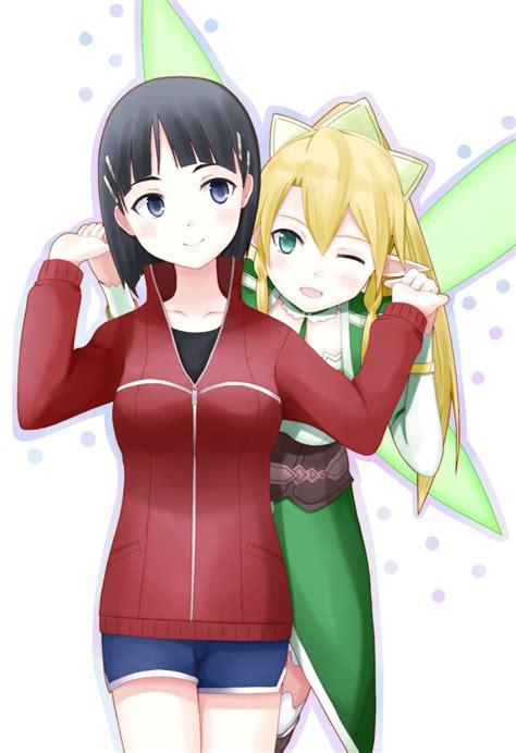 Leafa And Kirigaya Suguha Sword Art Online Drawn By Suitsuruhibiki