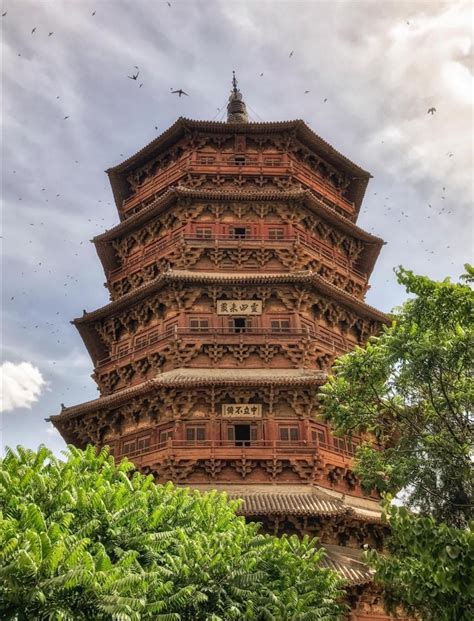 The Sakyamuni Pagoda Of Fogong Temple Built In 1056ad Liao Dynasty