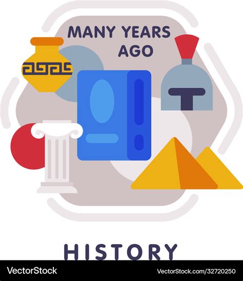 History School Subject Icon Education And Science Vector Image