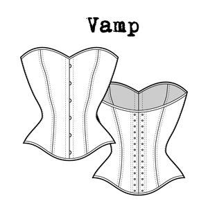 Pop Antique | Corset styles, Corset technical drawing, Mr pearl