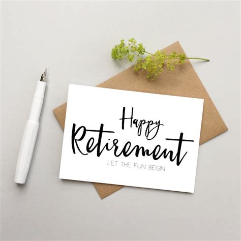 Retirement Card Happy Retirement Card Retiring Card Card Etsy
