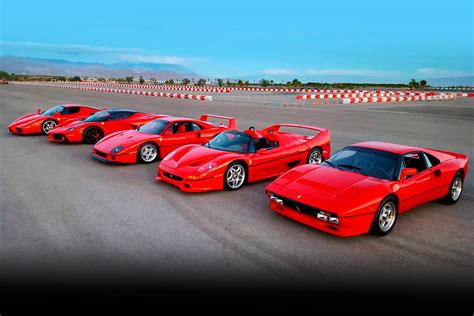 Video Ferraris Big 5 288 Gto Vs F40 Vs F50 Vs Enzo Vs Laferrari