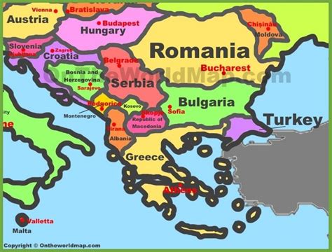 Balkan Countries Map Country Maps Balkan Map