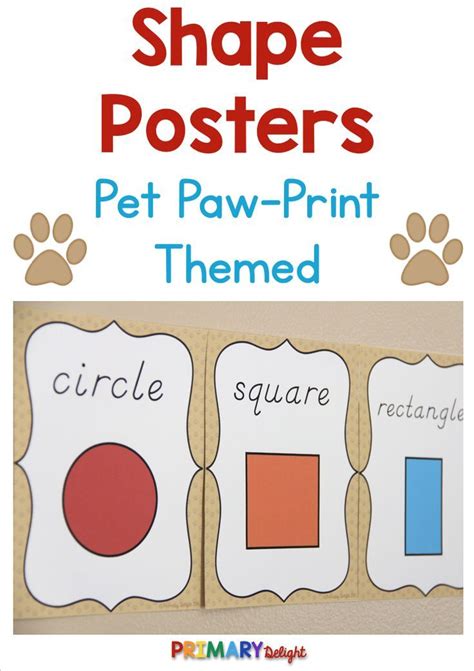 These Pet Themed Printable Shape Posters Will Brighten Up Your