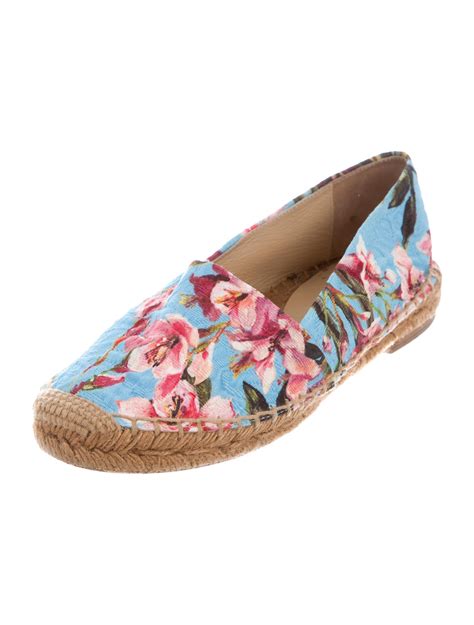 Dolce And Gabbana Floral Espadrille Flats Shoes Dag85385 The Realreal