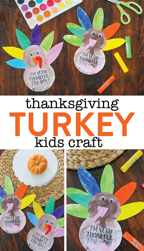 Simple Thanksgiving Turkey Kids Craft With Free Printable Template