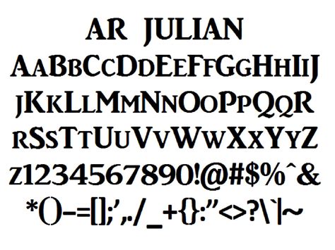 Font Alphabet Styles Ar Julian