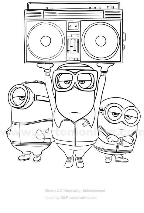 Bob Stuart Kevin From Minions The Rise Of Gru Coloring Page | My XXX