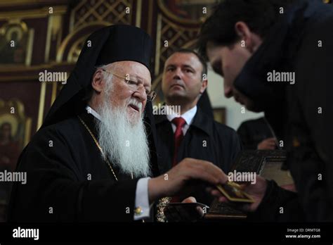 Patriarch Bartholomew I Of Constantinople Presents Icons To The