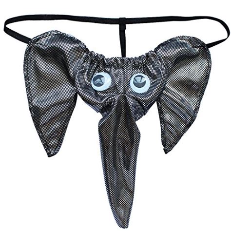 Iefiel Sexy Mens Elephant Underwear Pouch Briefs Thongs Funny G String