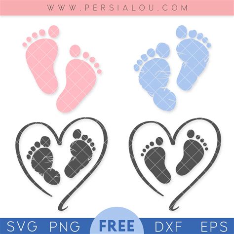 Baby Feet Svg Five Free Cut Files