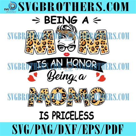 Being A Mom Is An Honor Being A Momo Is Priceless Svg Mothers Day Svg