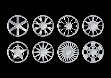 Free Metal Alloy Wheels Vector Collection 156305 Vector Art At Vecteezy