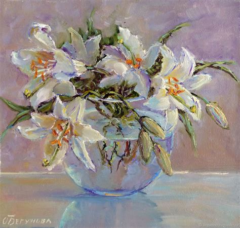 Oil Painting Lily Flowers Order A Picture Cheap