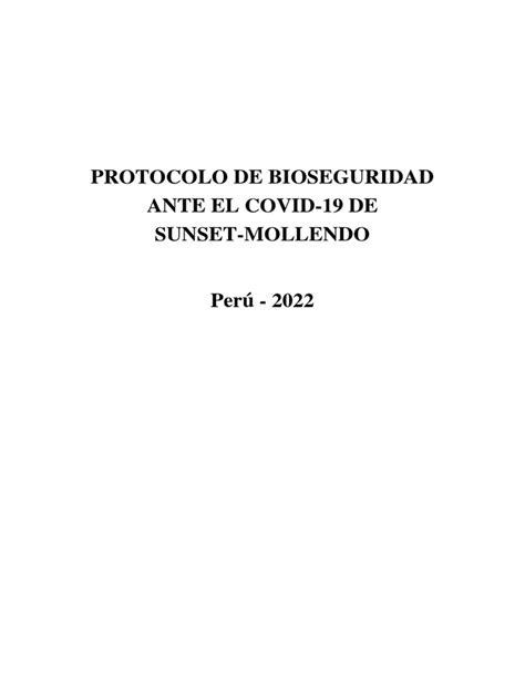 Protocolo Mollendo Pdf Ciencias De La Salud Especialidades Medicas