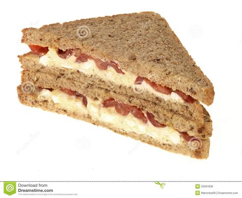 Egg And Tomato Sandwich Stock Photo Image Of Still Brown
