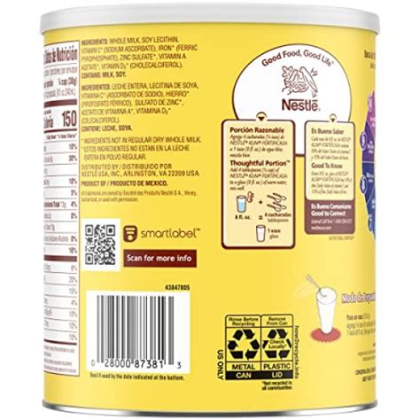 Nestle Klim Fortificada Dry Whole Milk Powder 282 Oz C