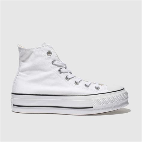 Womens White Converse Chuck Taylor All Star Lift Hi Trainers Schuh