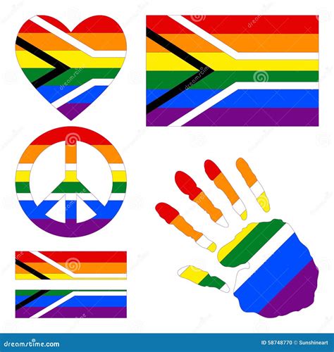 design elements for gay pride of south africa stock vector illustration of happiness freedom