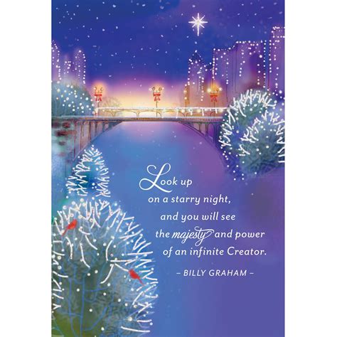 Dayspring Inspirational Boxed Christmas Cards Billy Graham Starry