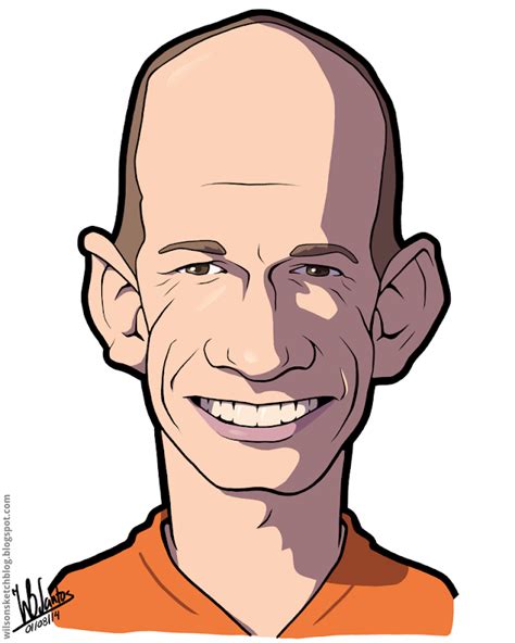 Cartoon Caricature Of Arjen Robben Robben Krita Netherlands Bleach