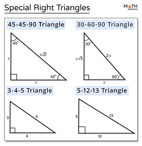 Special Right Triangles Worksheet 30 60 90