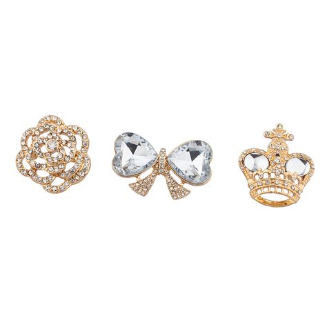 Goldtone Royal Pin Set 3pc Pinsbrooches Other
