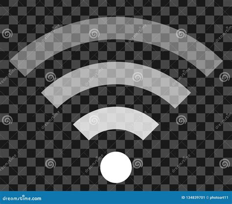 Ícone Do Símbolo De Wifi Transparente Simples Branco Isolado Vetor
