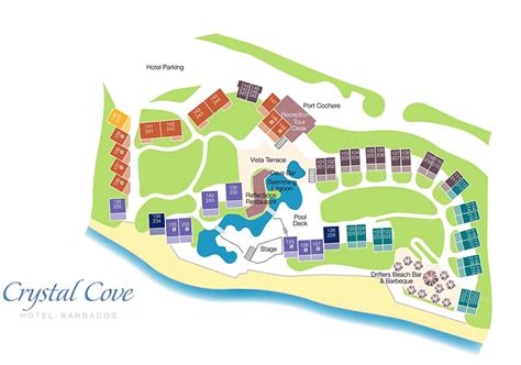 Resort Map Crystal Cove Barbados