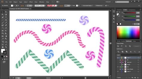 How To Create A Candy Cane Pattern Brush In Adobe Illustrator Part 1
