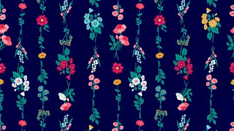 Download Wallpaper 2048x1152 Flowers Pattern Bouquets Colorful