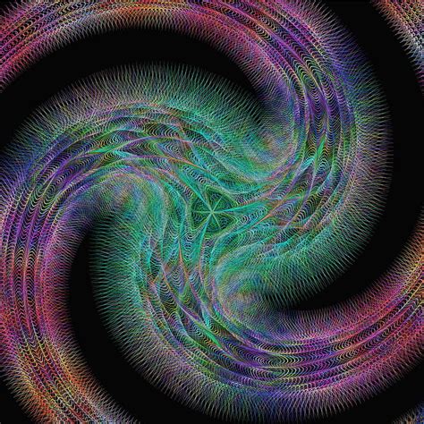 Abstract Shiny Colorful Fractal Spiral Background Vector Eps Ai